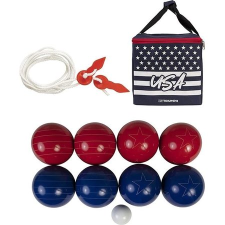 TRIUMPH Triumph 35-7125-3 100 mm Patriotic Bocce Ball Set 35-7125-3